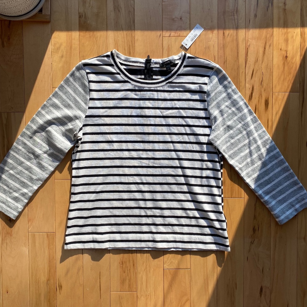 NWT J. Crew 3/4 Sleeves Striped Top‎